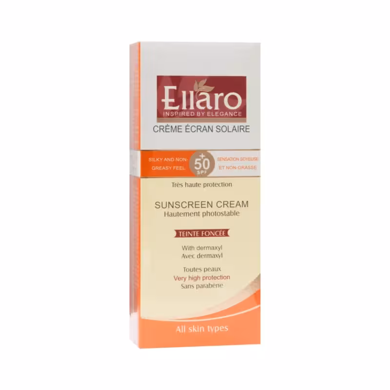 کرم ضد آفتاب SPF50 انواع پوست رنگ بژ طبیعی الارو