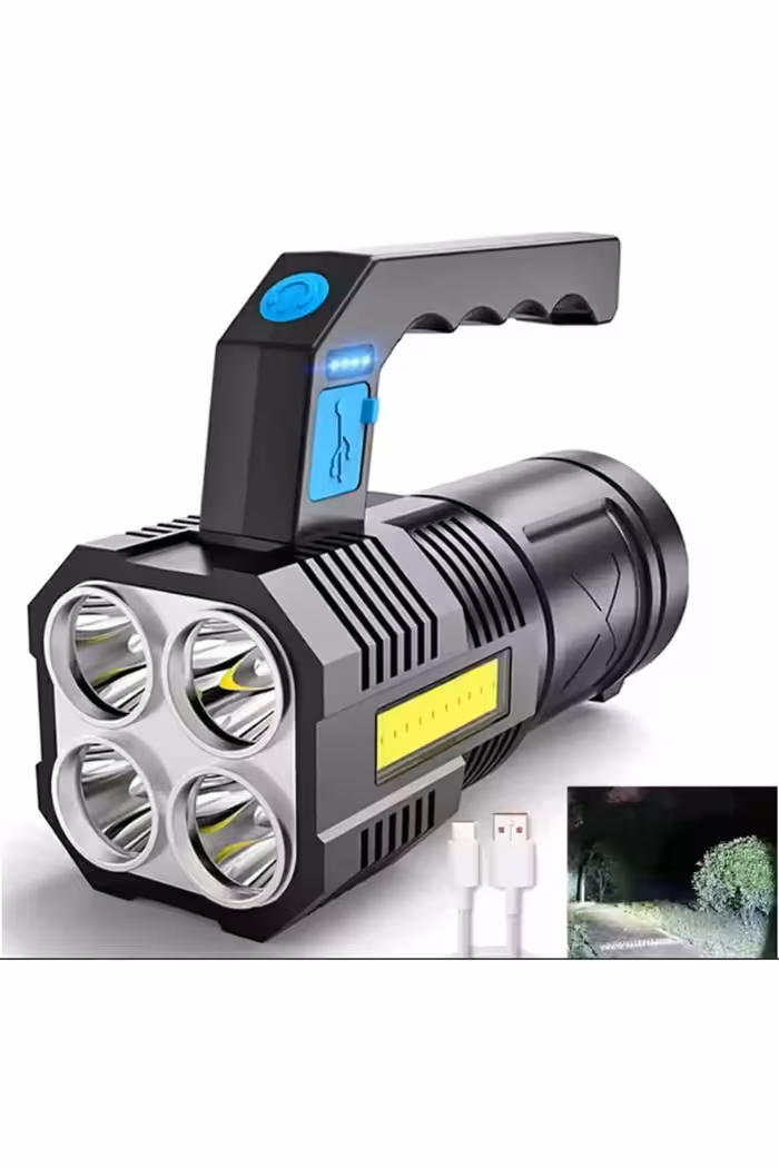 چراغ کار چندمنظوره ضد آب شارژی 30 وات با باتری لیتیومی چراغ قوه دستی - 4534