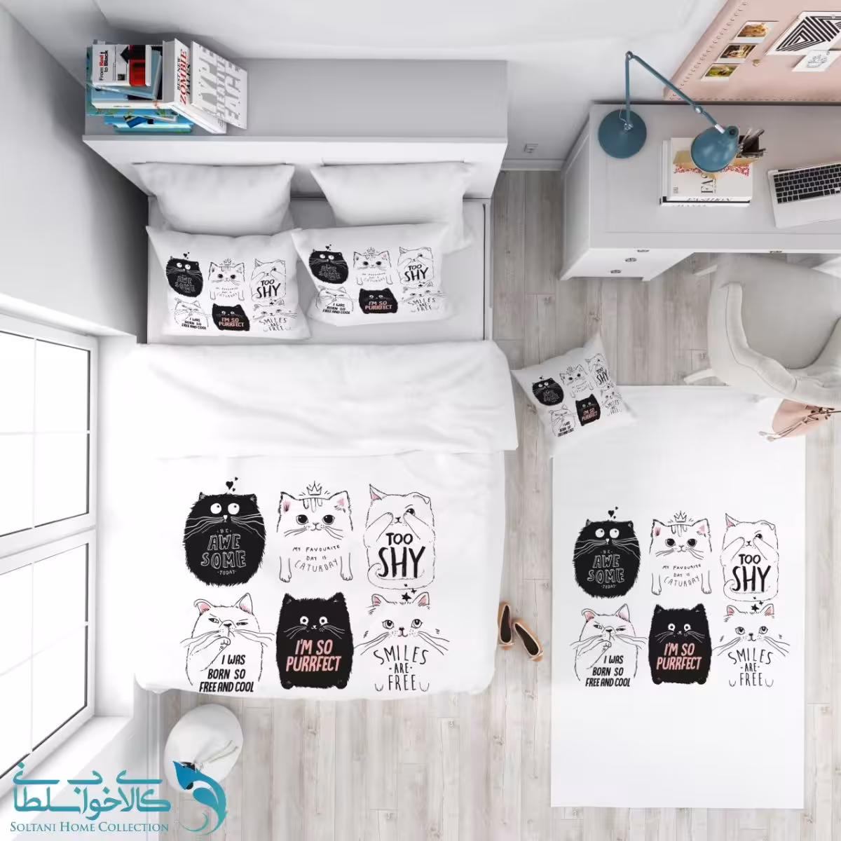 روتختی طرح پیشی مهربون سایز یکنفره کد A1747