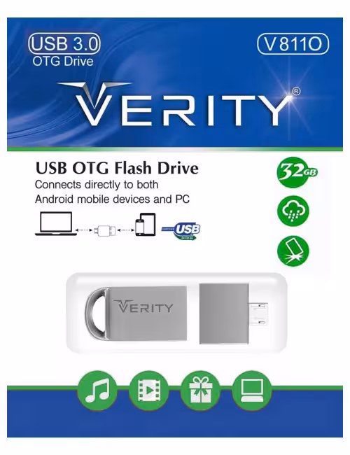 فلش مموری OTG وریتی مدل V811O ظرفیت 32 گیگابایت