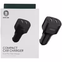 شارژر فندکی 2 پورت فست 2.4 آمپر 12W Green Lion