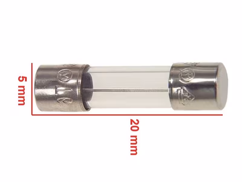Fuse 0.5A-250V (فیوز شیشه ای)2CM