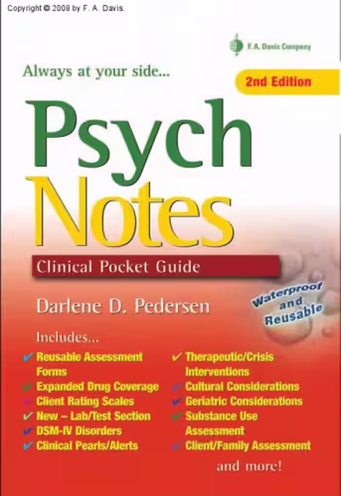 خرید و دانلود نسخه کامل کتاب PsychNotes: Clinical Pocket Guide, 2nd Edition