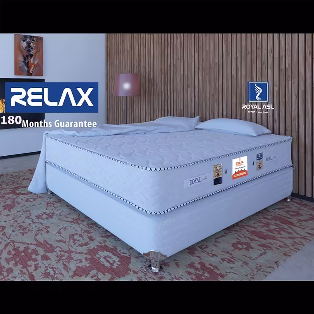 تشک رویال اصل سوپر طبی فنری پد دار دونفره 15سال ضمانت سایز160*200
