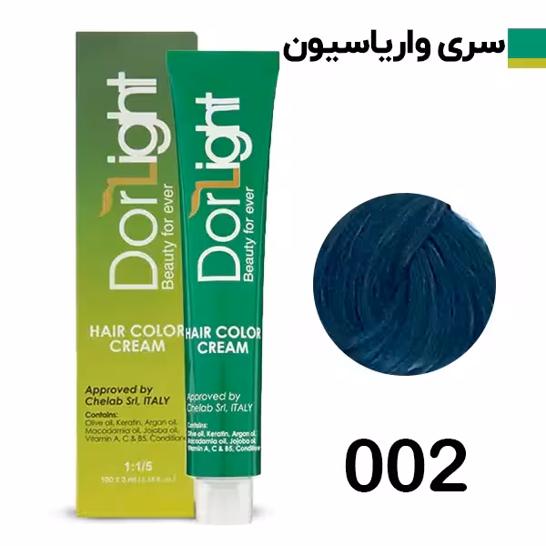 رنگ موی دورلایت سبز ضد قرمزی سری واریاسیون شماره Dorlight 002