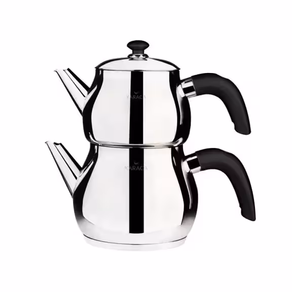 کتری و قوری استیل کاراجا ترکیه مدل لیلا