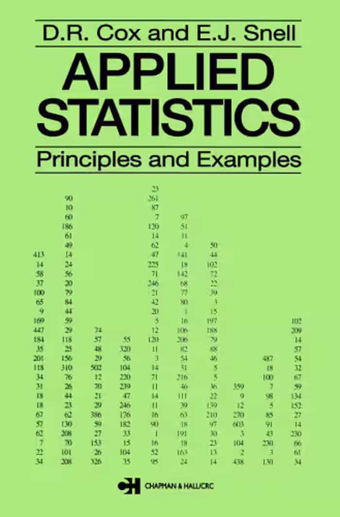 خرید و دانلود نسخه کامل کتاب Applied statistics: principles and examples