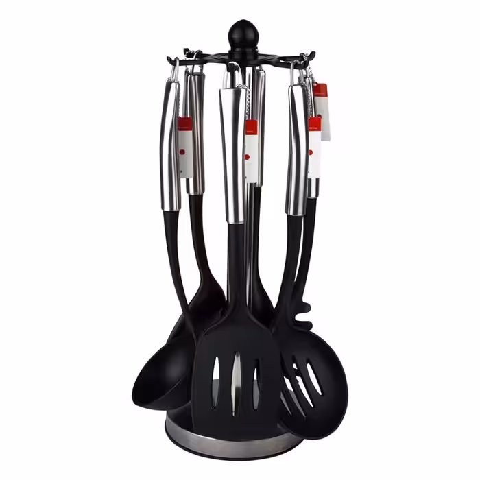 ست کفگیر و ملاقه دسته استیل 6 پارچه UN-1155