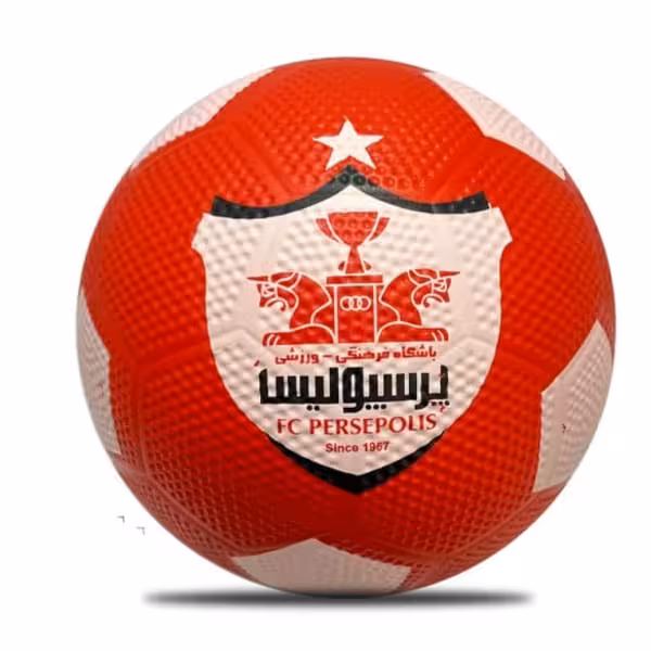 توپ فوتبال لاستیکی سایز4 طرح پرسپولیس