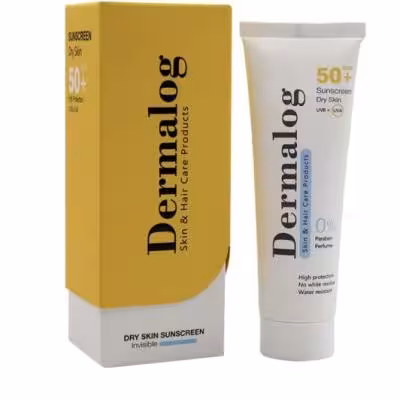کرم ضد آفتاب بی رنگ مناسب پوست خشک درمالوگ با spf 50
