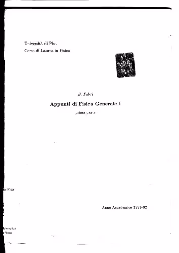 خرید و دانلود نسخه کامل کتاب Appunti di Fisica Generale I