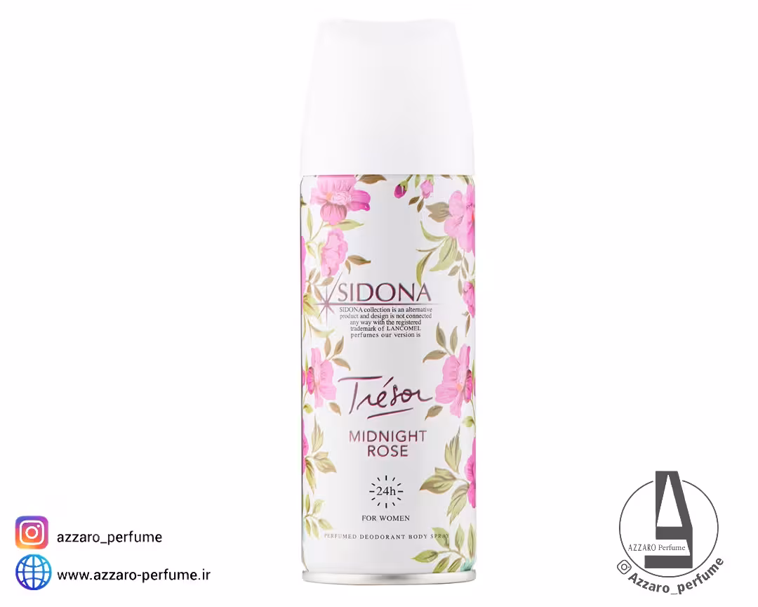 اسپری بدن زنانه سیدونا رایحه میدنایت رز حجم 200 میل