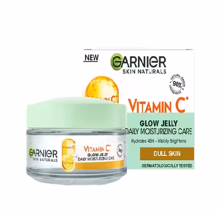 ژل آبرسان ویتامین سی 48 ساعته گارنیر Garnier Skin Active Moisturizing Vitamin C Glow Jelly _ اورجینال