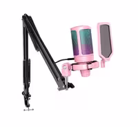 خرید باندل میکروفون استریم FIFINE Gaming PC USB Microphone Pink با بهترین قیمت