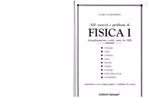 خرید و دانلود نسخه کامل کتاب 500 esercizi e problemi di fisica 1. dettagliatamente svolti, tratti da H/R