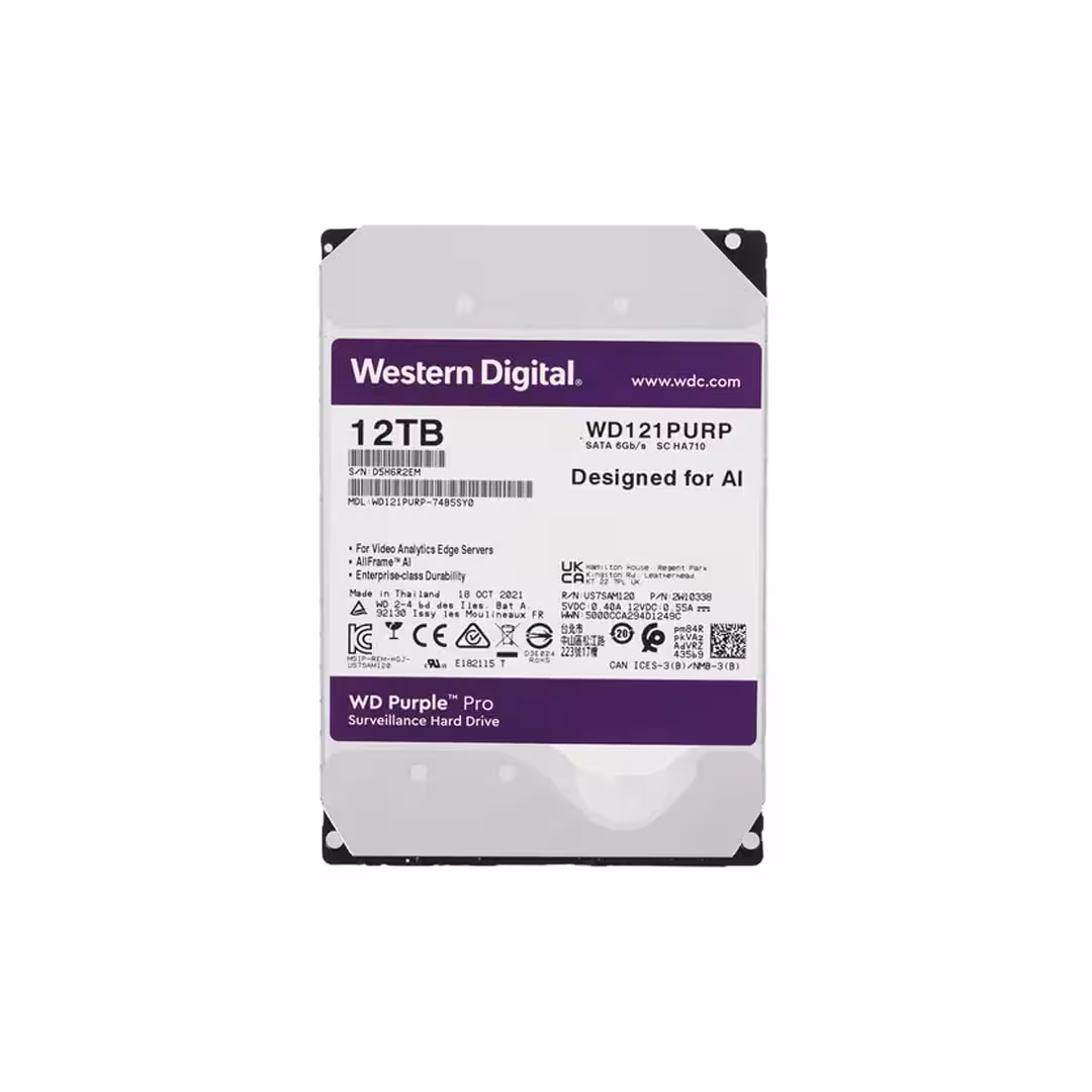 هارد اینترنال وسترن دیجیتال بنفش Purple PRO ظرفیت 12 ترابایت