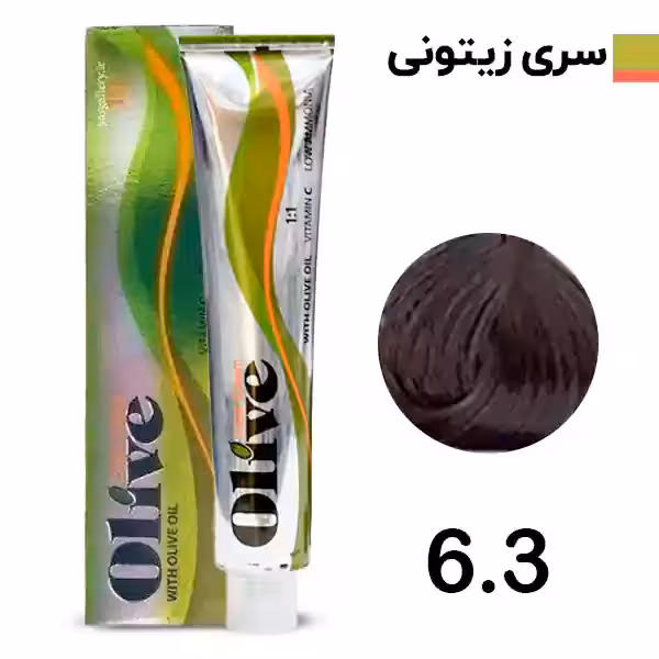 رنگ مو الیو بلوند زیتونی تیره olive شماره 6.3