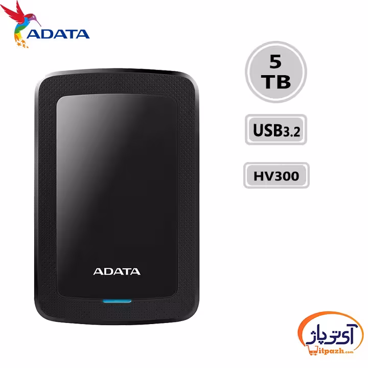 هارد اکسترنال ای دیتا مدل ADATA HV300 5TB ظرفیت 5 ترابایت