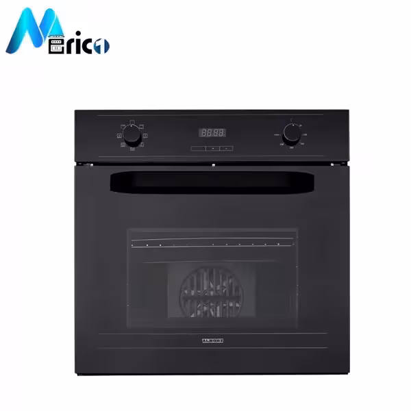 فر برقی استیل البرز کد FE54 شیشه مشکی پنل مکانیکی