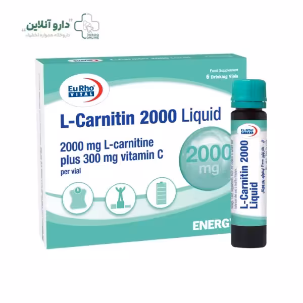 ویال خوراکی ال کارنیتین 2000 یوروویتال 6 عددی