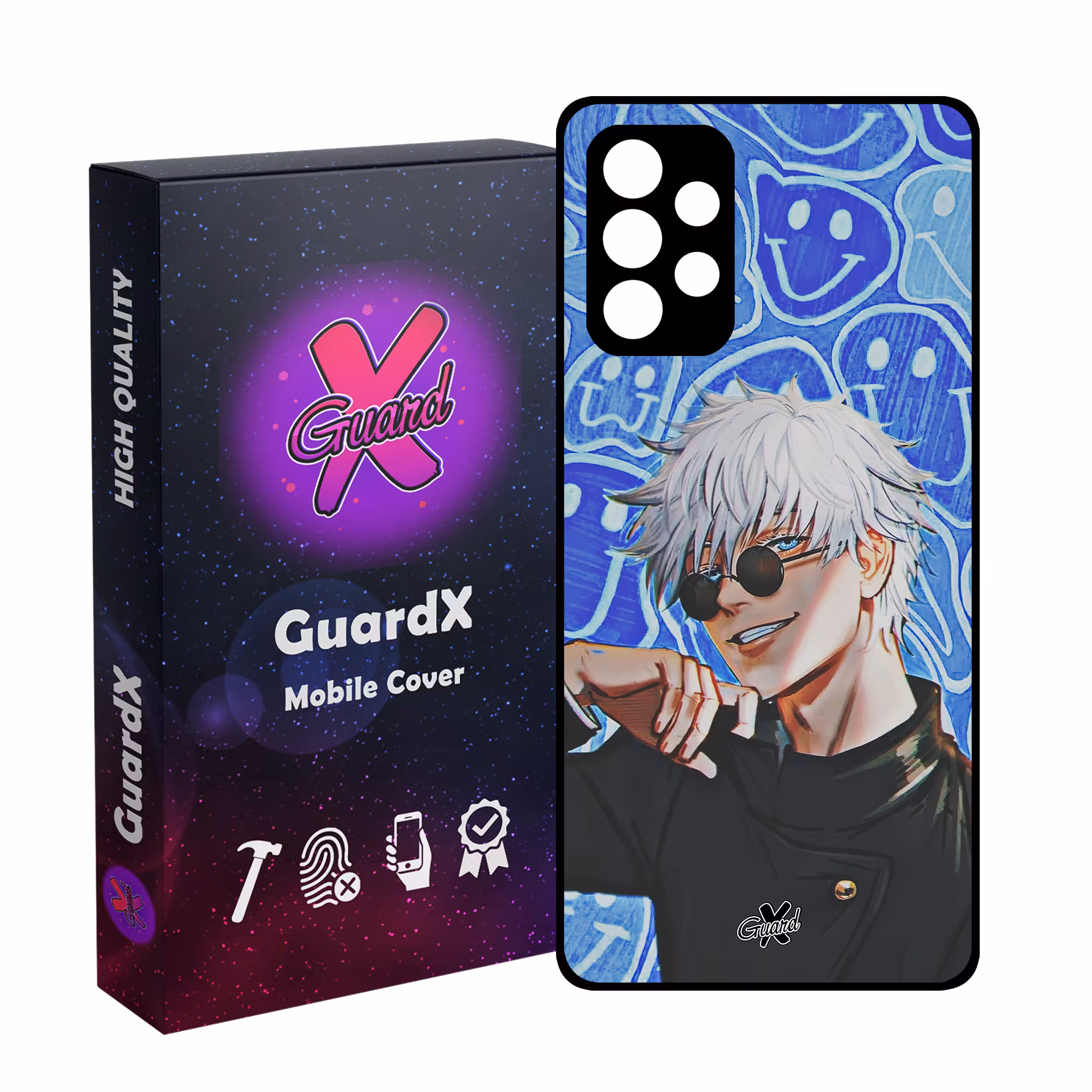 کاور گارد ایکس طرح ساتورو گوجو انیمه مدل Glass10552 مناسب برای گوشی موبایل سامسونگ Galaxy A13 4G