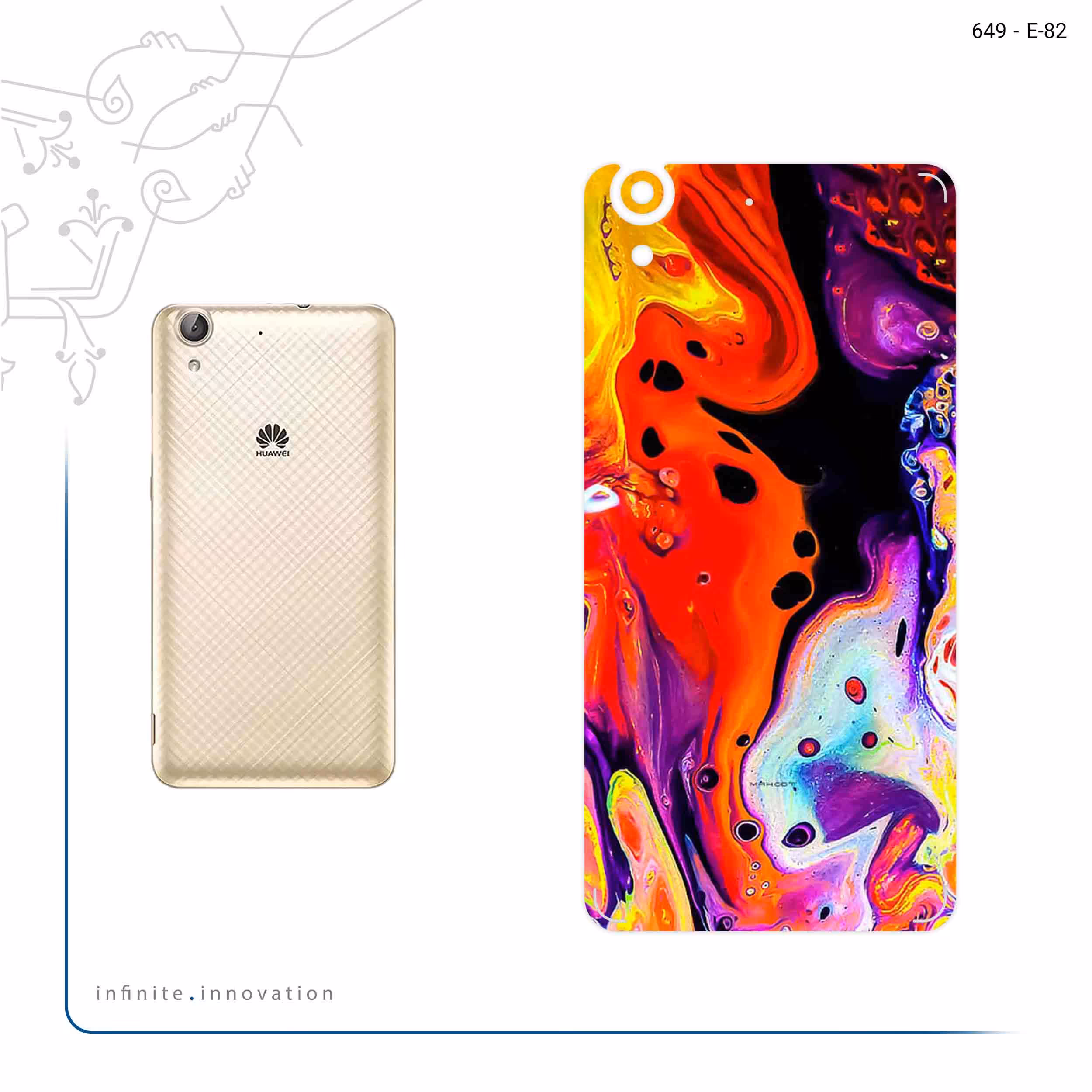 برچسب پوششی ماهوت مدل Abstract Oil Art مناسب برای گوشی موبایل هوآوی Y6 II