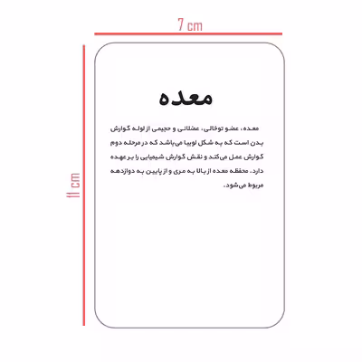 فلش کارت آموزش آموزشی آشنایی با بدن انسان انتشارات اندیشه کهن