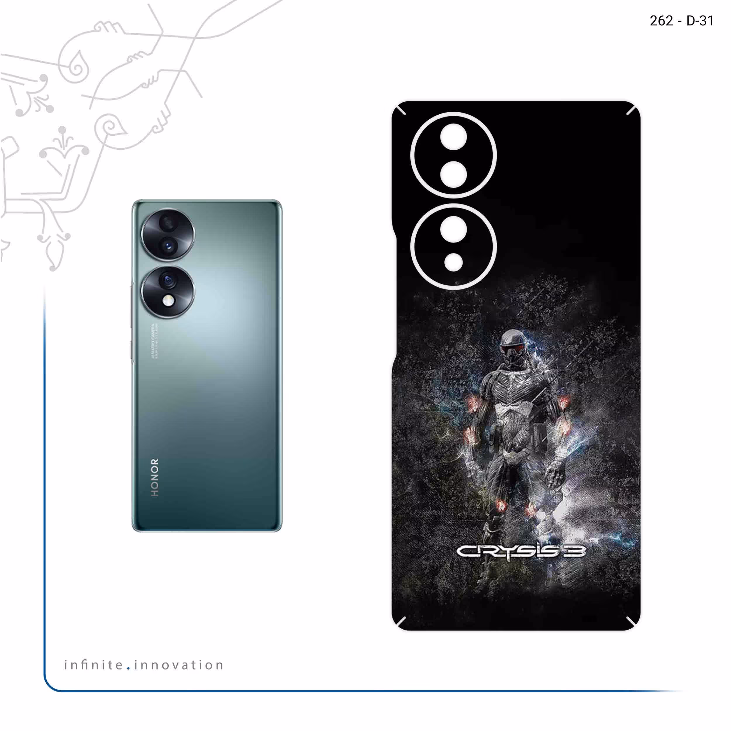 برچسب پوششی ماهوت مدل Crysis مناسب برای گوشی موبایل آنر 70