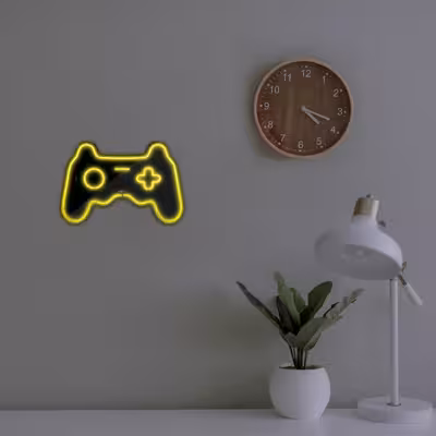 چراغ دیواری نئون دیزاین طرح Game-Controller-BL_YL