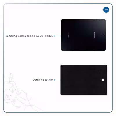 برچسب پوششی ماهوت مدل Ostrich-Leather مناسب برای تبلت سامسونگ Galaxy Tab S3 9.7 2017 T825