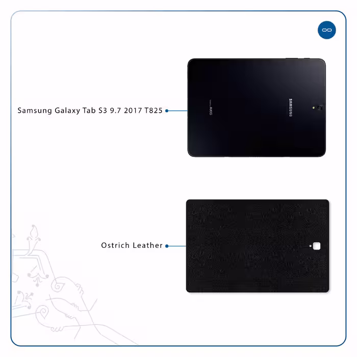 برچسب پوششی ماهوت مدل Ostrich-Leather مناسب برای تبلت سامسونگ Galaxy Tab S3 9.7 2017 T825