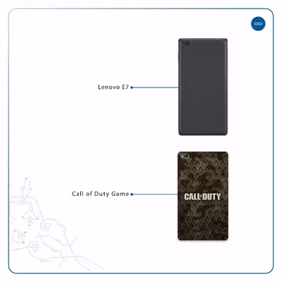 برچسب پوششی ماهوت مدل Call-of-Duty-Game مناسب برای تبلت لنوو E7