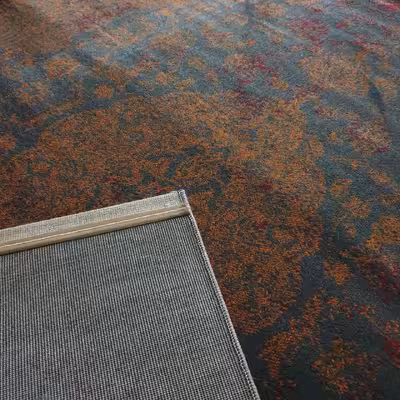 فرش ماشینی ساوین طرح 8012 زمینه دودی