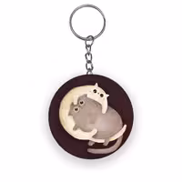 جاکلیدی طرح فانتزی مدل گربه عاشقانه