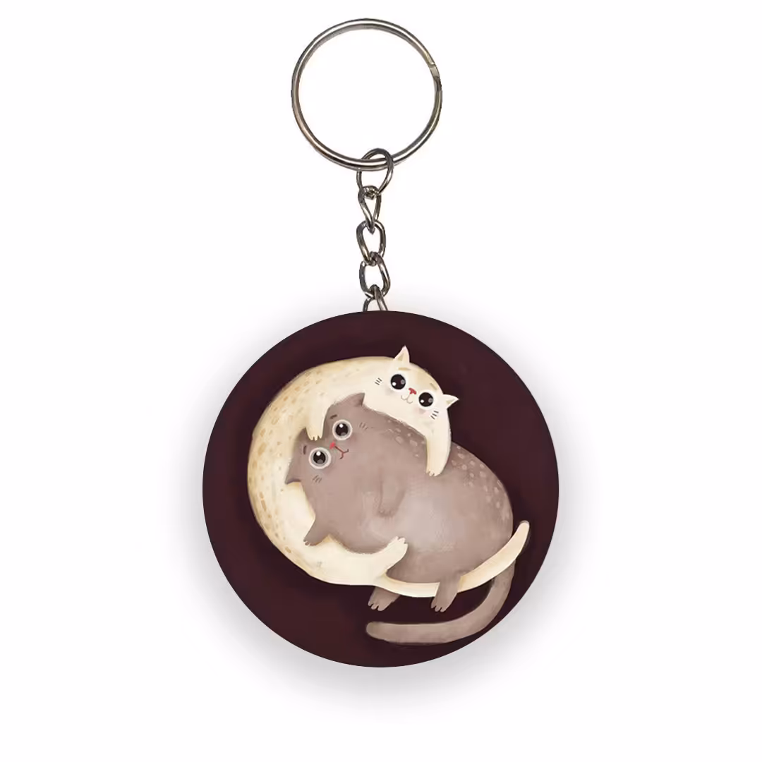 جاکلیدی طرح فانتزی مدل گربه عاشقانه