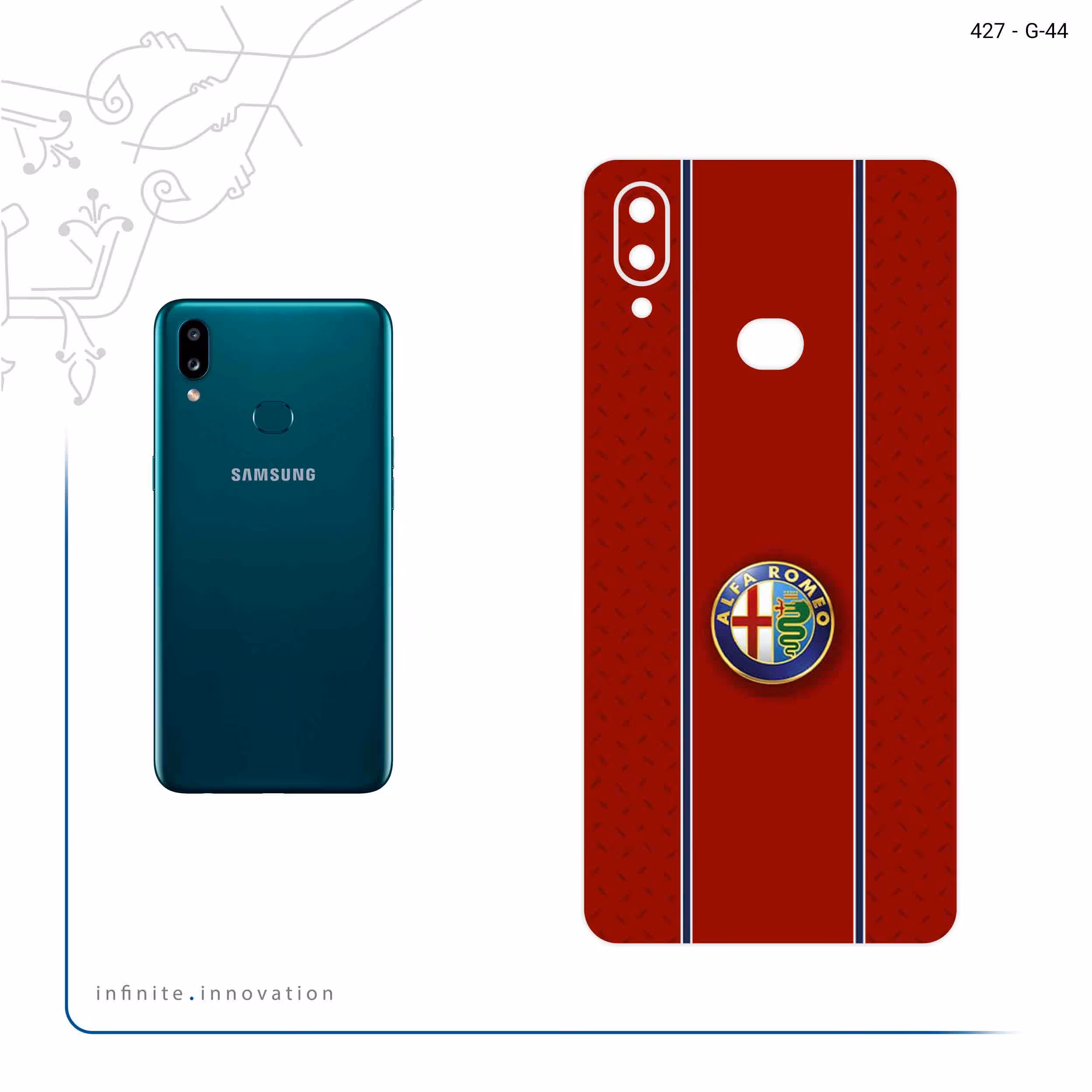 برچسب پوششی ماهوت مدل Alfa Romeo مناسب برای گوشی موبایل سامسونگ Galaxy A10s