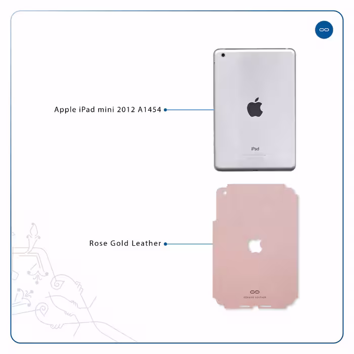 برچسب پوششی ماهوت مدل Rose Gold Leather مناسب برای تبلت اپل iPad mini 2012 A1454