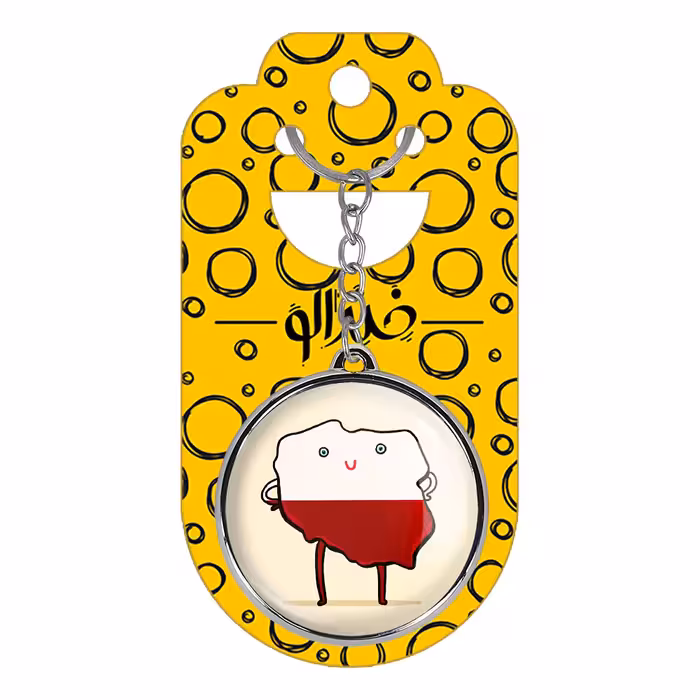 جاکلیدی خندالو طرح پرچم لهستان مدل دوطرفه کد 2049920496