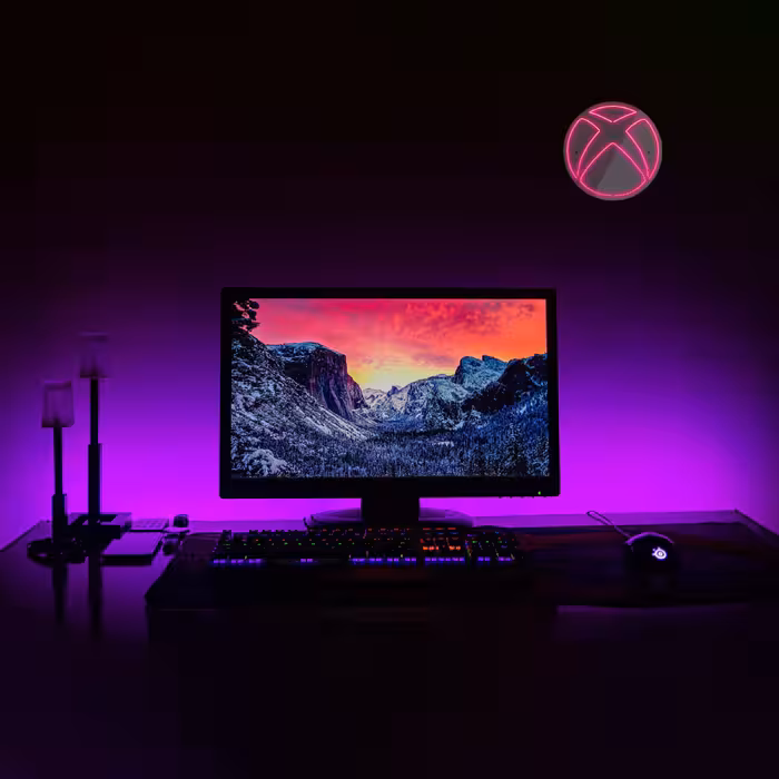 چراغ دیواری نئون دیزاین طرح Xbox-GL_PN