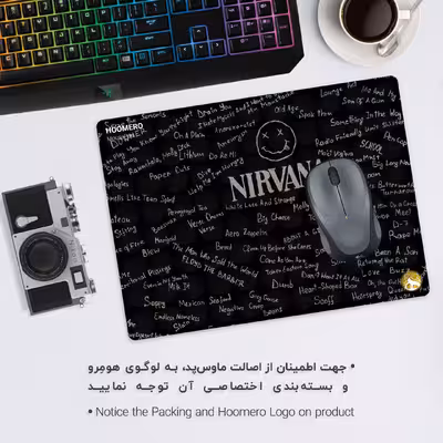 ماوس پد هومرو مدل A6053 طرح گروه راک نیروانا