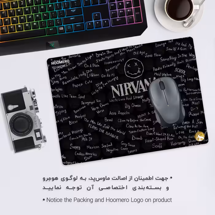 ماوس پد هومرو مدل A6053 طرح گروه راک نیروانا