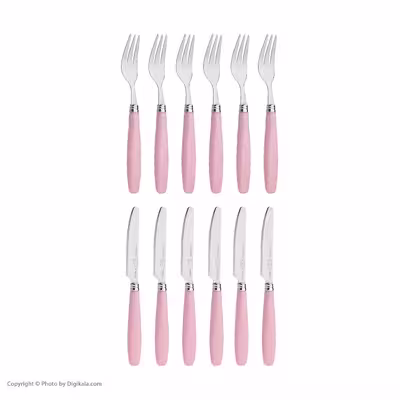 ست کارد و چنگال میوه خوری 12 پارچه مونیکا مدل stainless steel کد 01