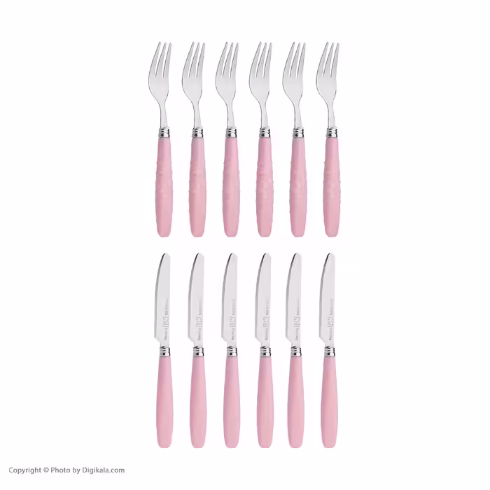 ست کارد و چنگال میوه خوری 12 پارچه مونیکا مدل stainless steel کد 01