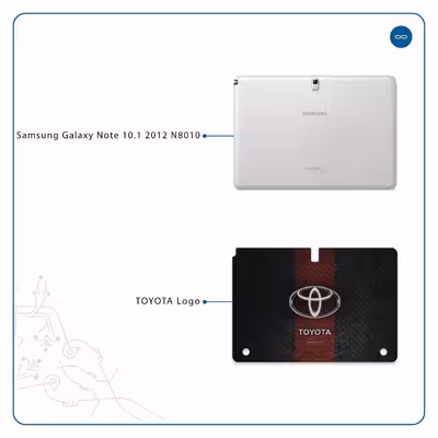 برچسب پوششی ماهوت مدل TOYOTA-Logo مناسب برای تبلت سامسونگ Galaxy Note 10.1 2012 N8010