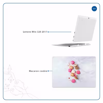 برچسب پوششی ماهوت مدل Macaron cookie مناسب برای تبلت لنوو Miix 320 2017