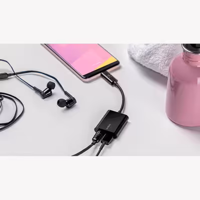 مبدل 1 به 2 USB-C بلکین مدل F7U081btBLK
