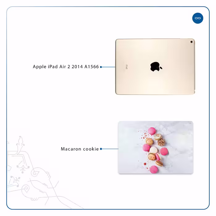 برچسب پوششی ماهوت مدل Macaron cookie مناسب برای تبلت اپل iPad Air 2 2014 A1566