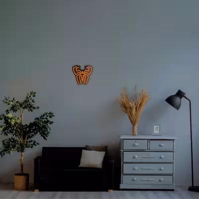 چراغ دیواری نئون دیزاین مدل Spider-BL_ORG