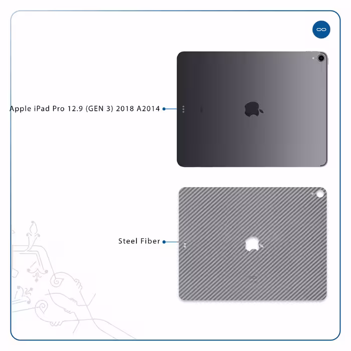 برچسب پوششی ماهوت مدل Steel-Fiber مناسب برای تبلت اپل iPad Pro 12.9 (GEN 3) 2018 A2014