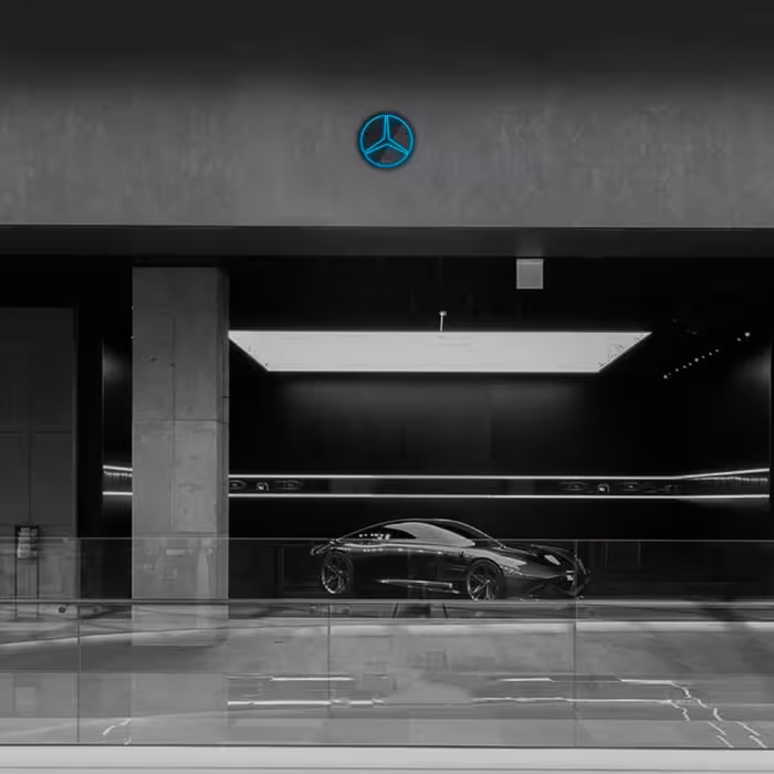 چراغ دیواری نئون دیزاین طرح Benz-BL_TBL